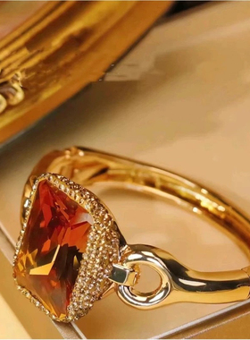 土耳其苏丹石方形手镯精致百搭日常通勤 时尚潮流气质手环