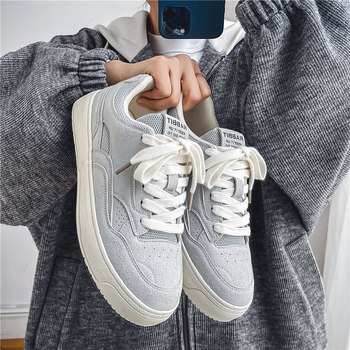 2024 Spring and Summer American Retro Bread Trendy Shoes Niche Board Students Versatile Chic Korean Version White Shoes Sports Shoes