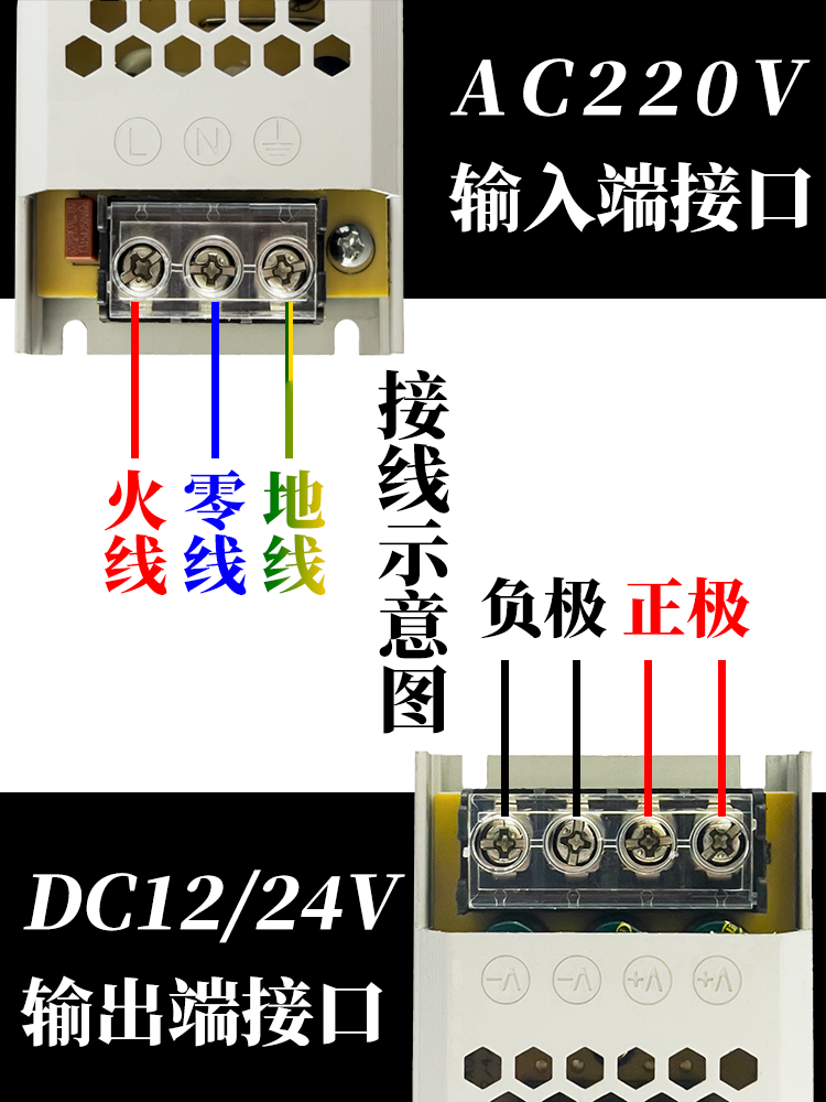 LED灯箱超薄长条电源24V低压12V线形灯带变压器220转直流开关电源 - 图2