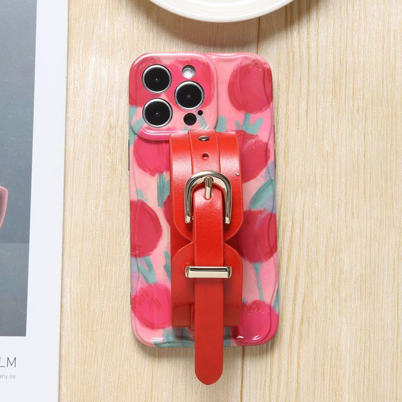 春夏风格适用苹果14/15/16PROMAX手机壳小众艺术设计款12/13全包硅胶手腕带,淘宝优惠券,粉丝福利购,淘宝优惠卷