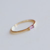 Provence, 9K gold, lucky gemstone, amethyst slim simple ring/ring, Japanese craftsmanship