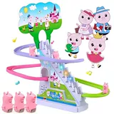 Автоматическое метро, электрическая горка, конструктор, игрушка с рельсами