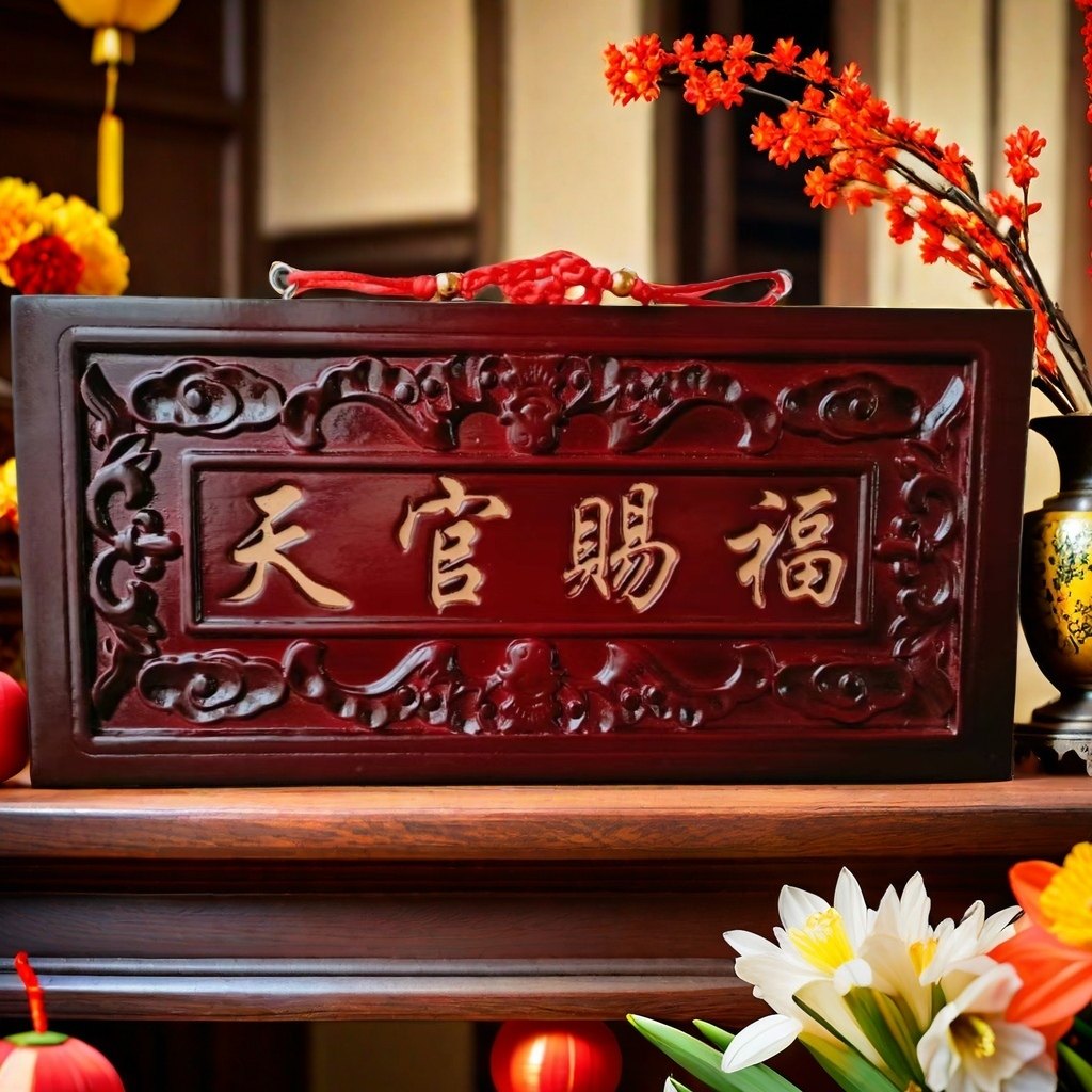 大尺寸天然桃木天官赐福牌匾门对门木雕大挂件门牌装饰摆件中式,淘宝优惠券,粉丝福利购,淘宝优惠卷