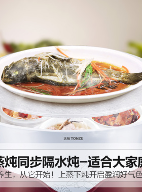 五胆陶瓷隔水炖天际大容量电