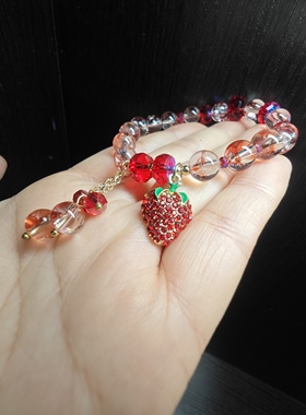 鸩羽幽灵胶花奥地利水晶设计款diy手链单圈生日礼物饰品