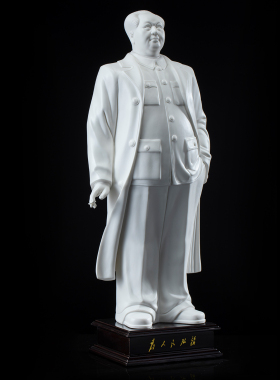 毛泽东陶瓷像纯手工办公室摆件