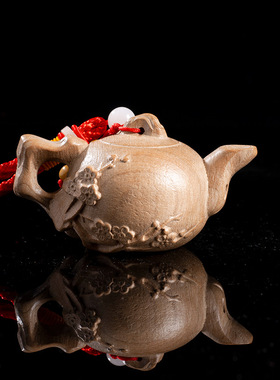 把把壶桃木手把件麻将招财摆件