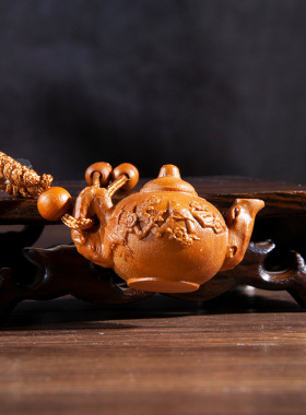 把把壶打麻将胡牌汽车桃木招财