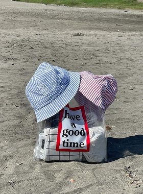 现货haveagoodtime条纹渔夫帽