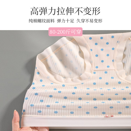 纯棉内裤女大码弹力高腰收腹妹妹胖mm女士提臀短裤300斤加肥加大 - 图0