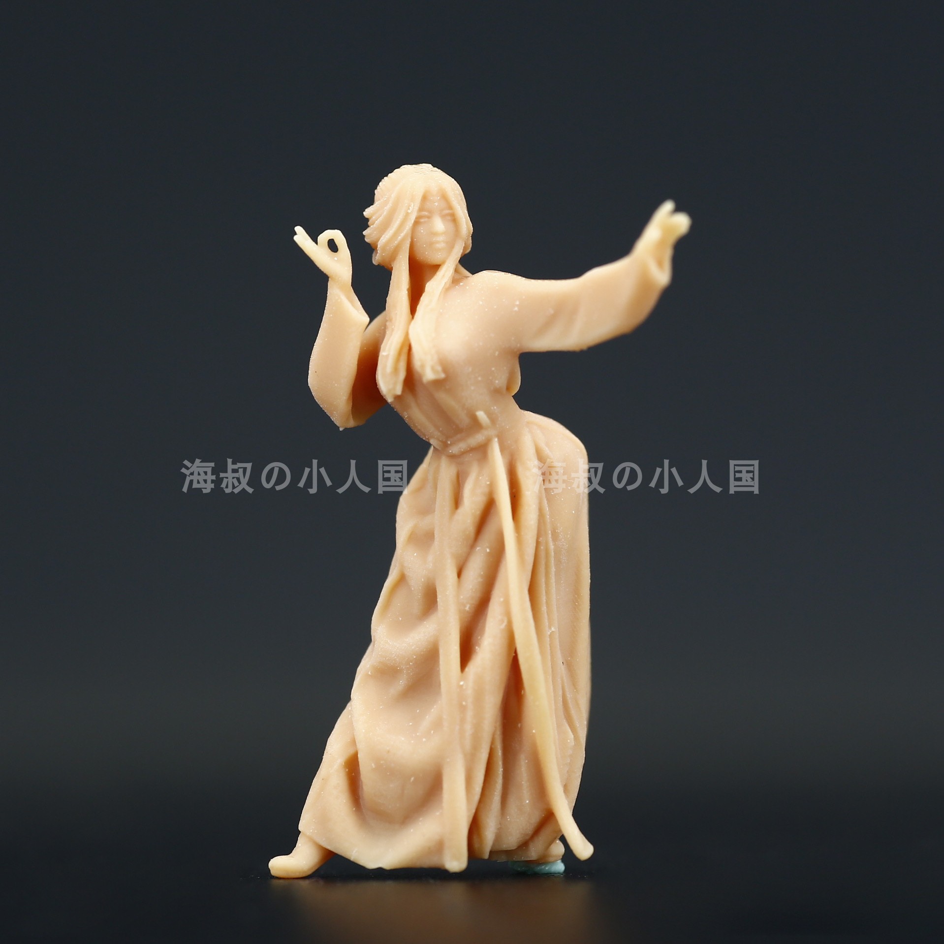 L368古装舞姬歌姬美女1:64人偶模型手办1:43微缩沙盘树脂小人 - 图2