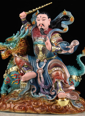 九天应元雷声普化天尊神像水晶玉家用佛堂供奉雷祖真身镇宅摆件