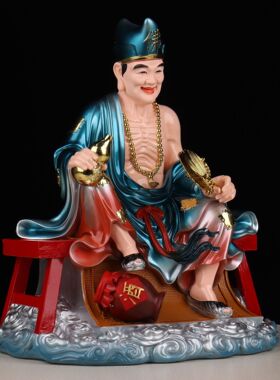 济公活佛神像道济和尚家用树脂降龙罗汉佛像寺庙救苦救难供奉摆件
