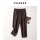 CHABER Silk Linen ຂາສັ້ນ Harem Pants