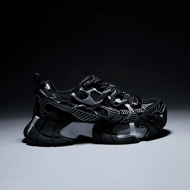 2026春季新款拼色老爹鞋男士时尚休闲鞋黑色网面透气厚底百搭男鞋,淘宝优惠券,粉丝福利购,淘宝优惠卷