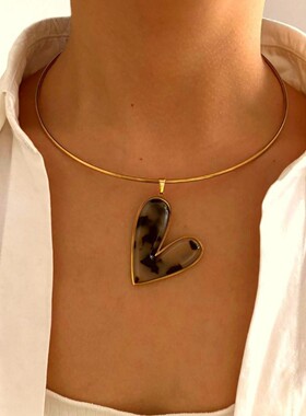 锆石女项圈个性锁骨项饰品