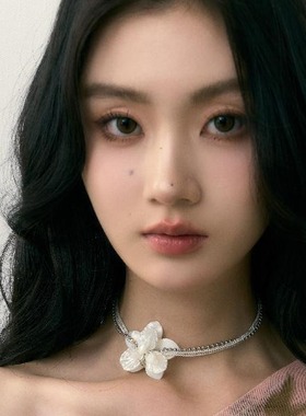 小众短锁骨链贝壳花朵珍珠多层