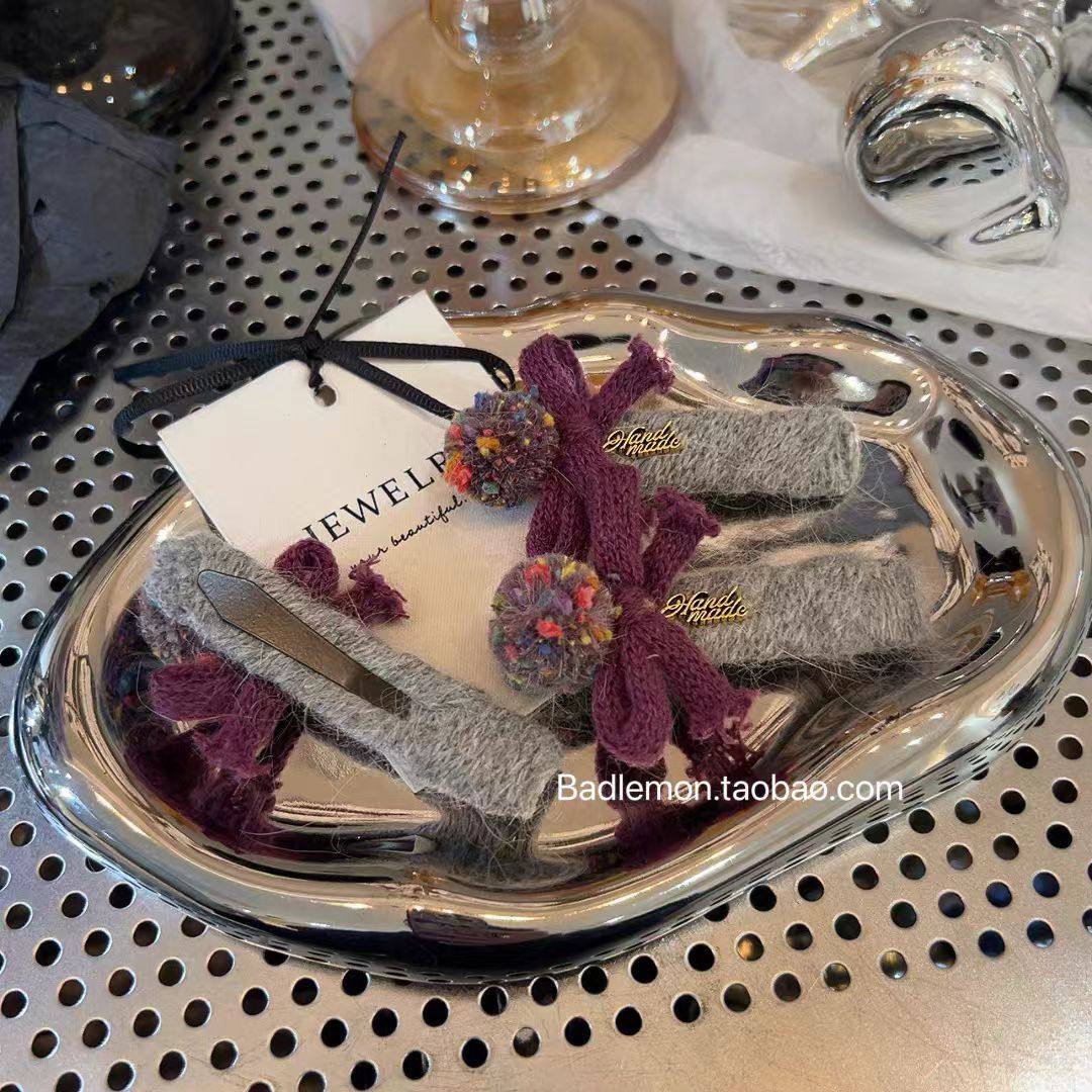 韩系ins东大门高端蝴蝶结碎发夹 甜美毛球对夹前额刘海夹侧边夹,淘宝优惠券,粉丝福利购,淘宝优惠卷