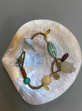 铃兰花吊坠复古花朵女串珠子手链