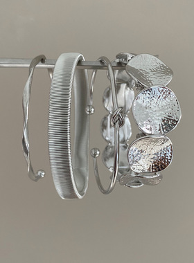 几何不规则波浪打结手镯套装