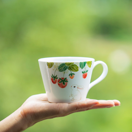 山水间茶花桂花釉下彩手绘餐具套装景德镇陶瓷碗圆盘子家用中式碗 - 图3