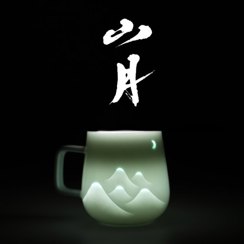 山水间千山鸟飞绝诗意玲珑杯陶瓷马克杯办公室情侣杯子女男高颜值 - 图3
