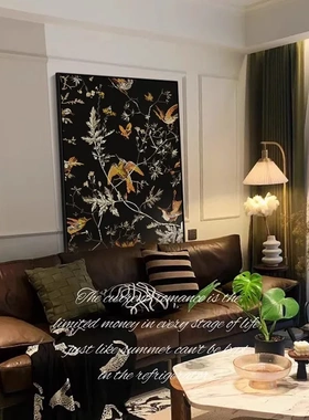 DecoHub美式复古风客厅沙发装饰画ins植物花卉卧室房间挂画艺术