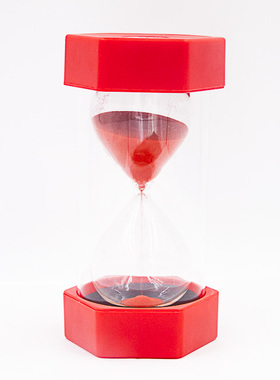 卡通沙漏30秒红色计时器摆件