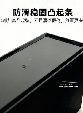 透明笔筒亚克力分格收纳盒桌面化妆品收纳文具收纳盒三格收纳盒子