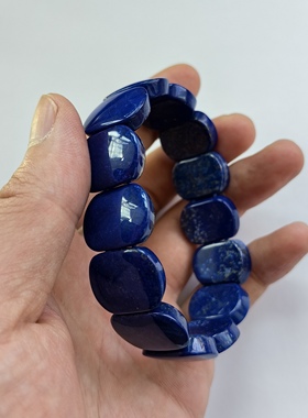 天然青金石手排手链男女款单圈手串饰品礼物送女友闺蜜