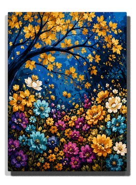 绮梦繁花 中阶diy数字油画星空山海花卉风景解压手绘涂色艺术挂画