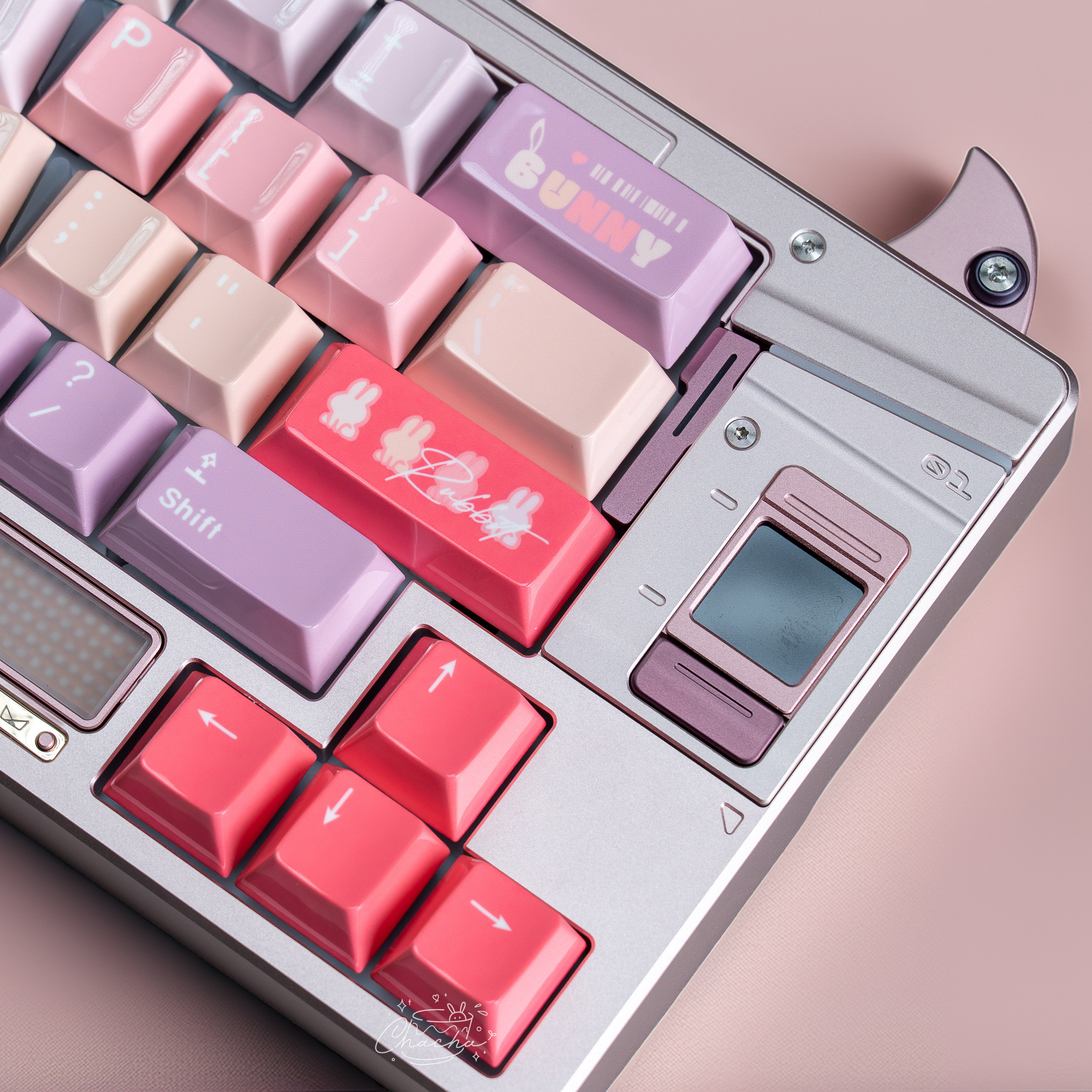 HolaBunny梦幻粉紫色兔子 光面亮面原厂键帽小蜜蜂机械磁轴星黛露,淘宝优惠券,粉丝福利购,淘宝优惠卷