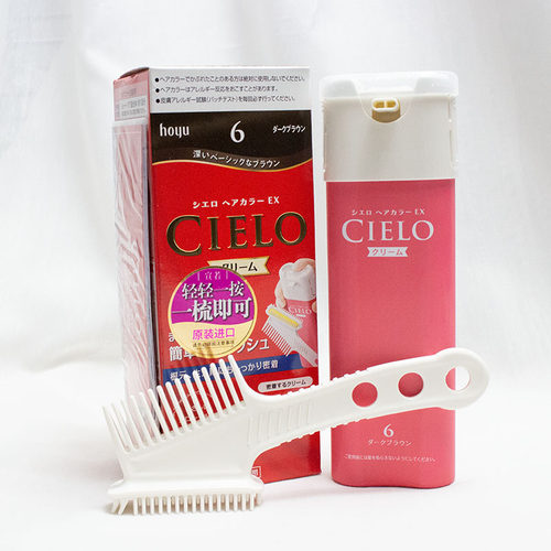日本进口HOYU美源CIELO宣若植物遮盖白发染发膏染发剂黑色 - 图1