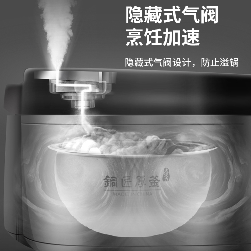 九阳小阳专卖店九阳5升电饭煲智能家用多功能柴火饭正品大容量电饭锅不粘锅球胆2
