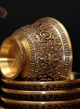 供水杯纯铜吉祥藏传密宗佛前