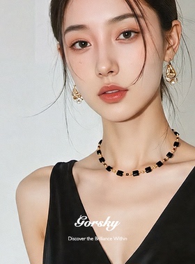 精致复古风～GORSKY黑玛瑙项链