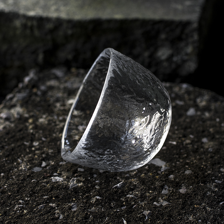 日式手工耐热加厚玻璃树皮纹旦旦功夫茶杯小清酒杯品茗家用泡茶几 - 图1