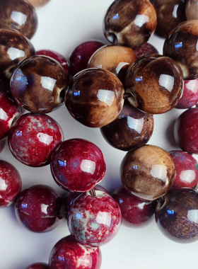 景德镇陶瓷手串高温颜色釉佛珠