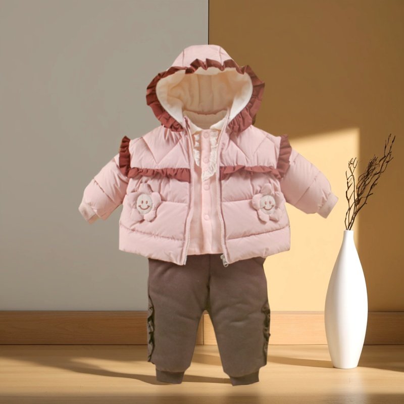 超好看女宝宝冬装加厚棉服袄分体外套装一岁童小婴儿衣服冬季外出,淘宝优惠券,粉丝福利购,淘宝优惠卷