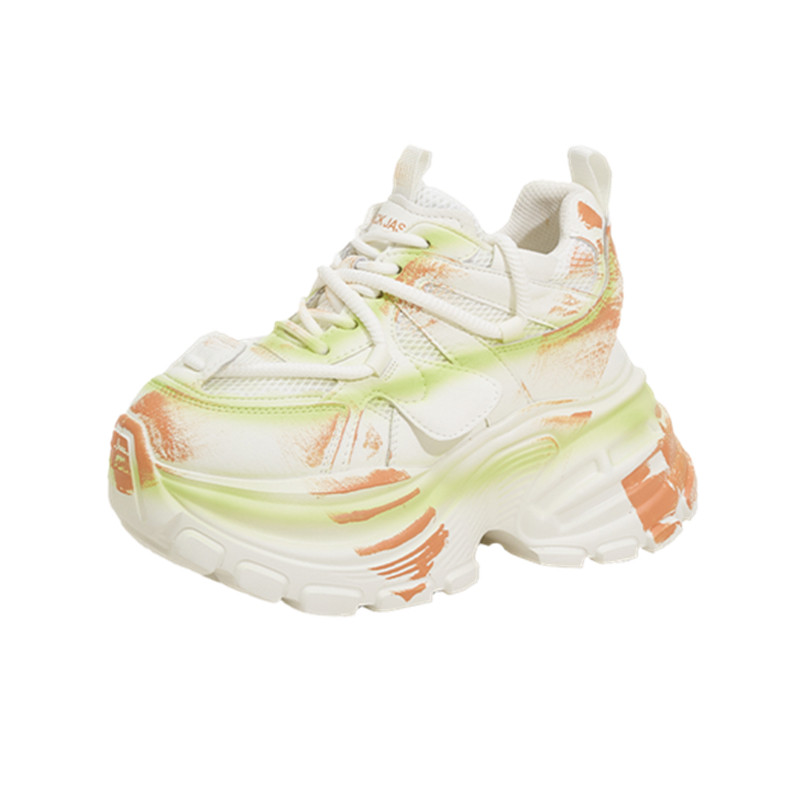 厚底内增高个性老爹鞋女爆款春季新款小个子做旧复古休闲运动鞋潮,淘宝优惠券,粉丝福利购,淘宝优惠卷