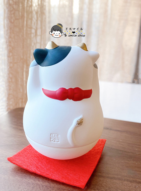 师窑陶制纳财招福不倒翁牛摆件