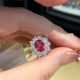 Brilliant 2 carat sunset color padparadscha ring for women