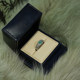 Fashionable temperament 1 carat square paraiba ring