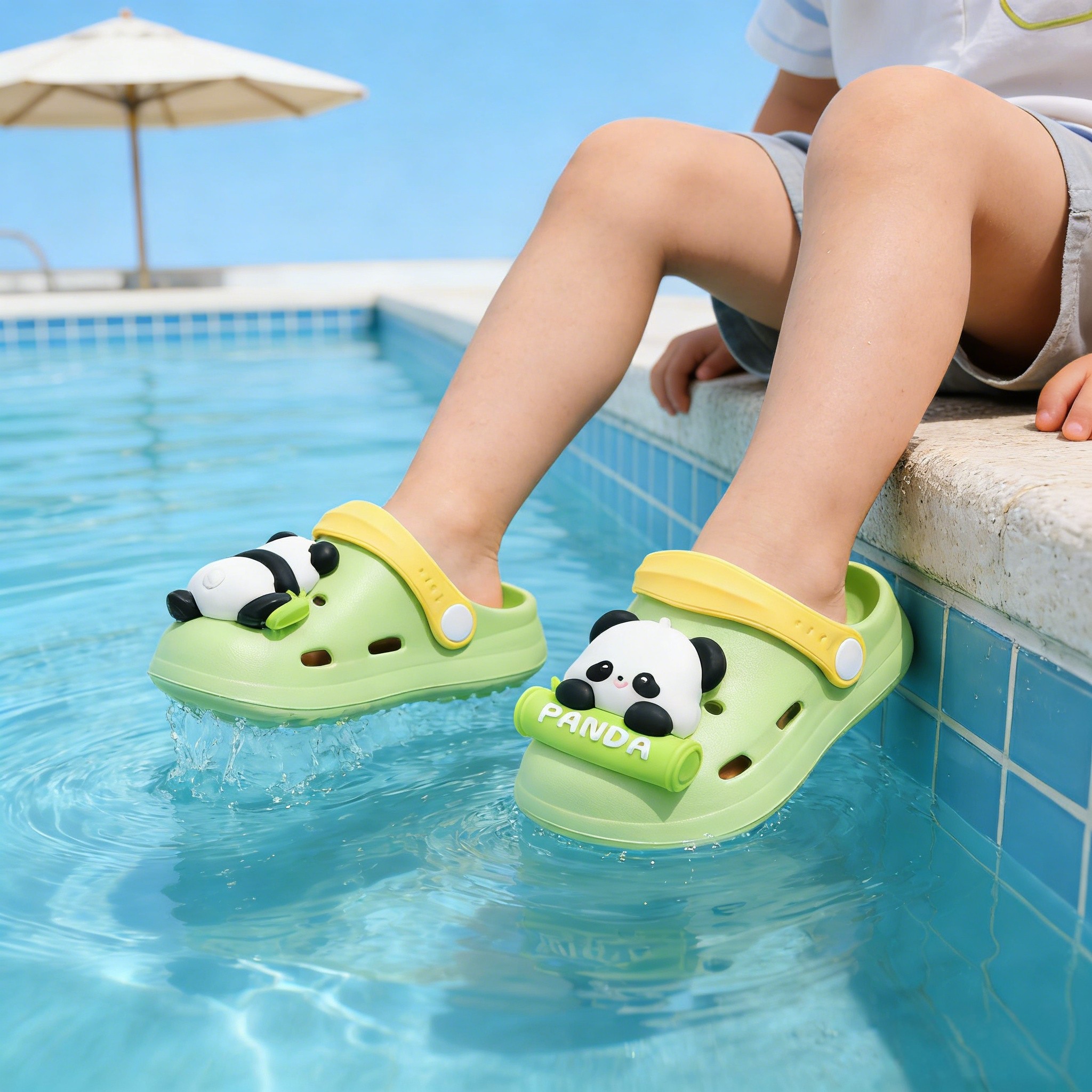 大熊猫儿童拖鞋男女童女孩防滑夏季室内洗澡卡通亲子居家沙滩凉拖,淘宝优惠券,粉丝福利购,淘宝优惠卷