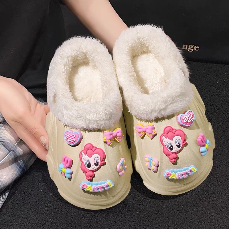 小马宝莉儿童拖鞋冬季棉鞋女童宝宝亲子棉拖鞋中童大童居家毛毛鞋,淘宝优惠券,粉丝福利购,淘宝优惠卷