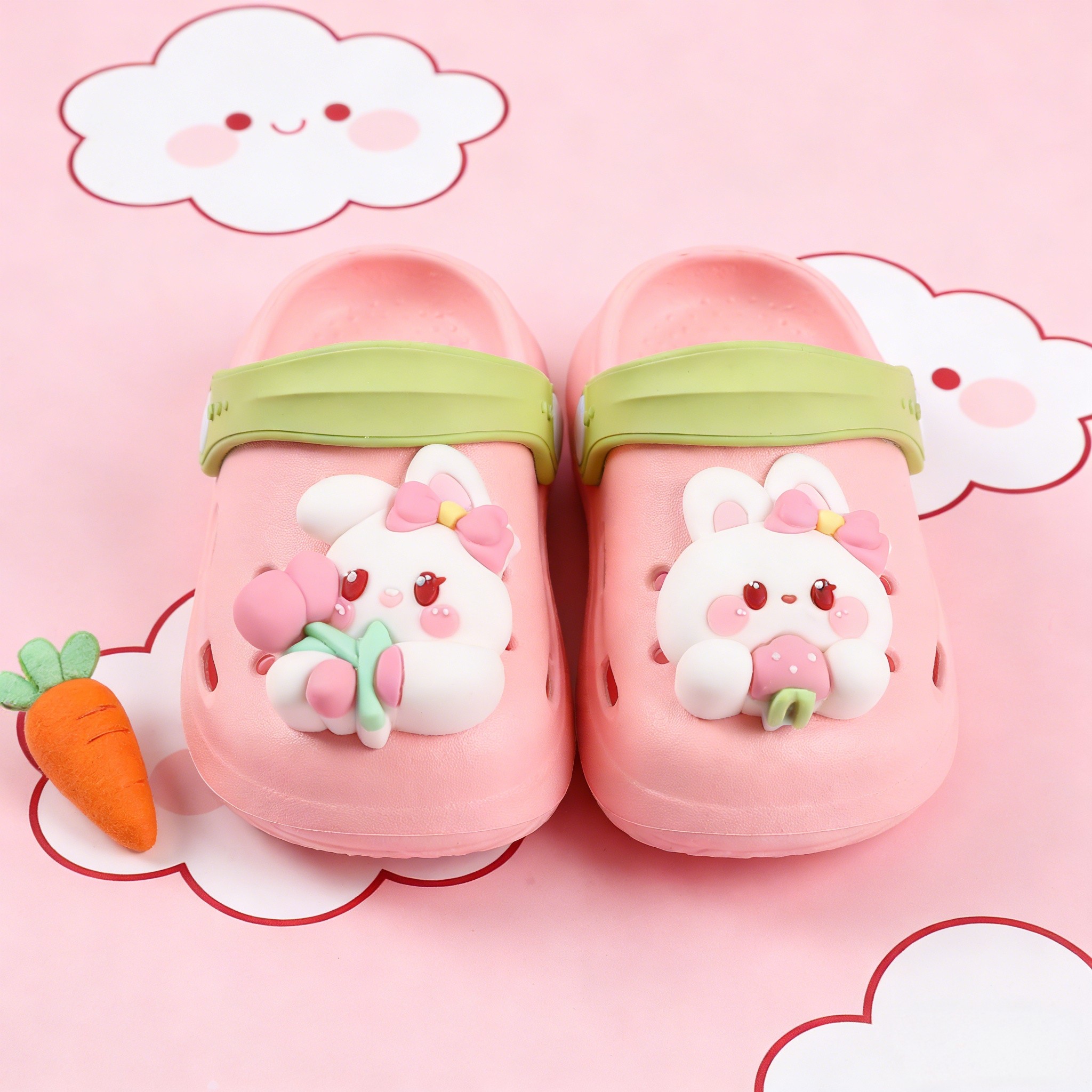 草莓兔儿童拖鞋男女童女孩防滑夏季室内洗澡可爱卡通家居沙滩凉拖,淘宝优惠券,粉丝福利购,淘宝优惠卷