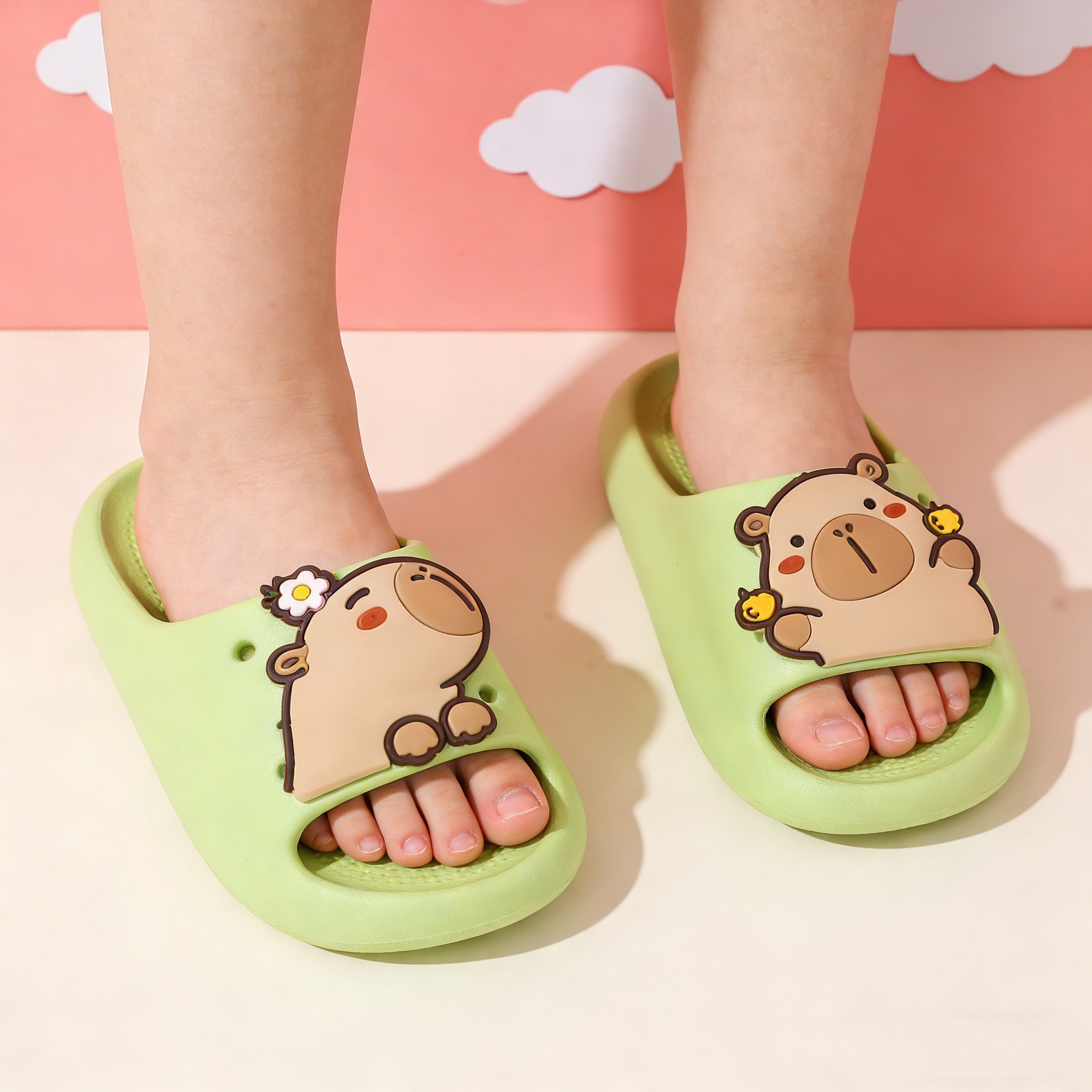 卡皮巴拉儿童拖鞋女童男童女孩防滑卡通可爱夏季洗澡亲子居家凉拖,淘宝优惠券,粉丝福利购,淘宝优惠卷