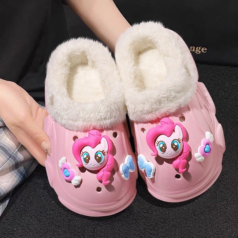 小马宝莉儿童拖鞋冬季棉鞋女童宝宝亲子棉拖鞋中童大童居家毛毛鞋,淘宝优惠券,粉丝福利购,淘宝优惠卷