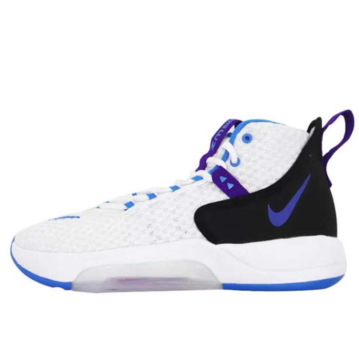 #耐克 Nike Zoom Rize 1篮球鞋中帮黑白蓝 BQ5398-101-图3