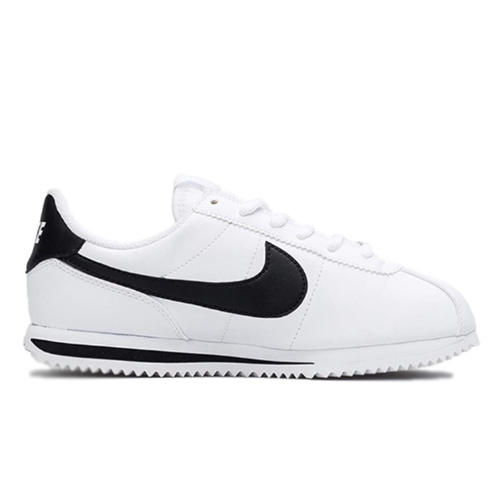 #耐克 Nike Cortez 阿甘 跑步鞋 GS 白黑 低帮 904764-102